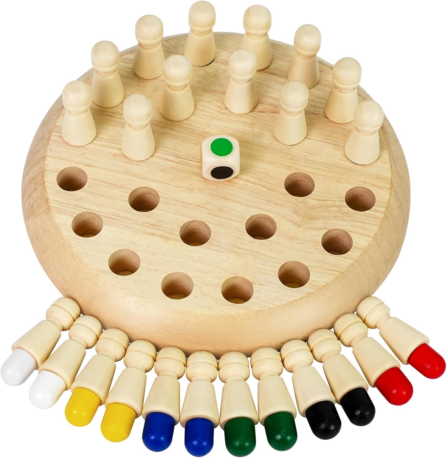 Wooden Color Memory Chess