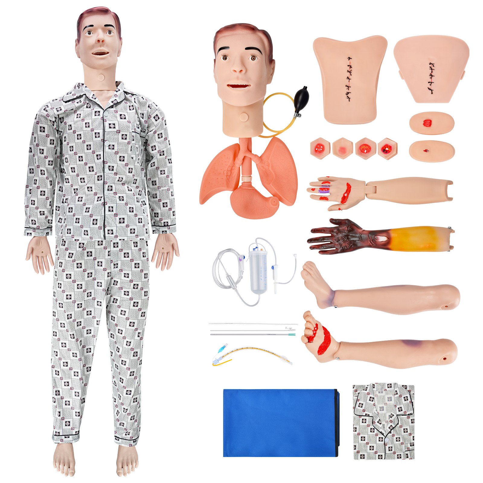 Skillssist Full-Body Medical Training Mannequin With Replaceable Head
