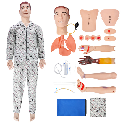 Skillssist Full-Body Medical Training Mannequin With Replaceable Head