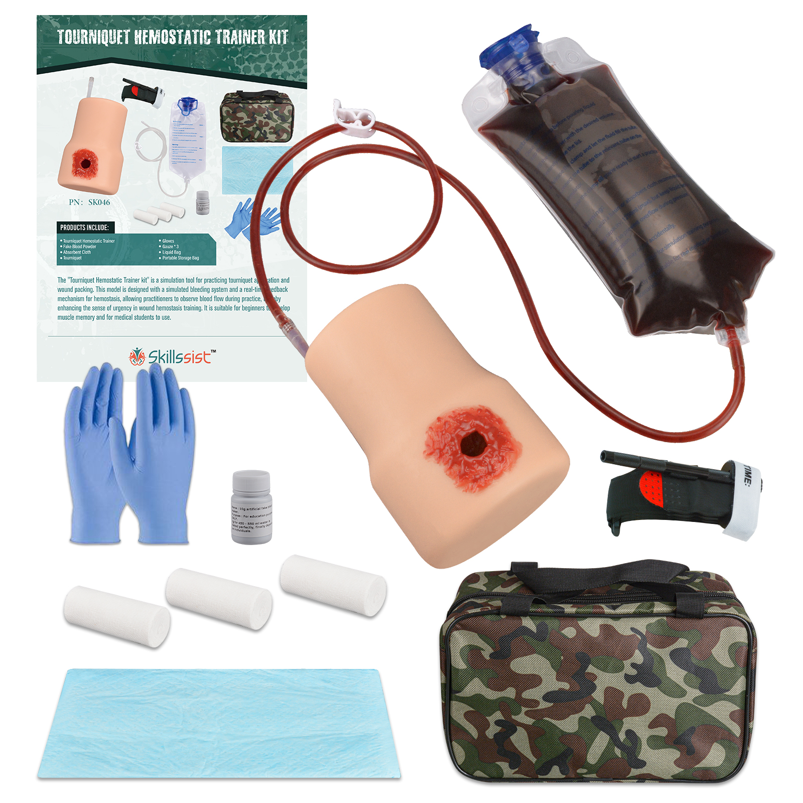 Wound Packing and Tourniquet Task Training Kit