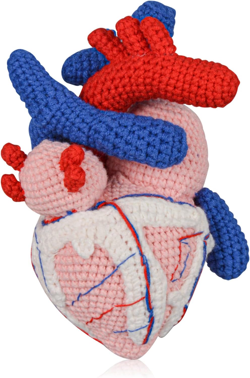 Handmade Crochet Anatomical Heart With Keychain