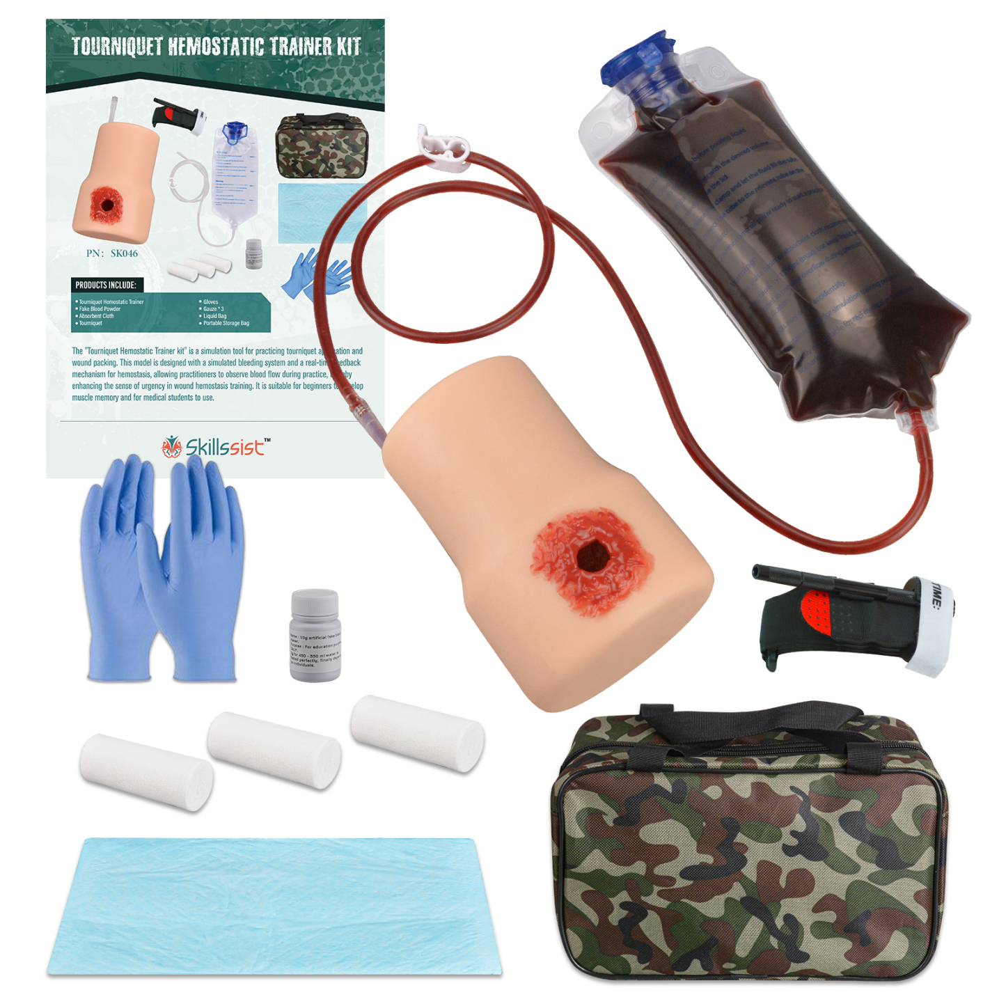 Wound Packing and Tourniquet Task Training Kit