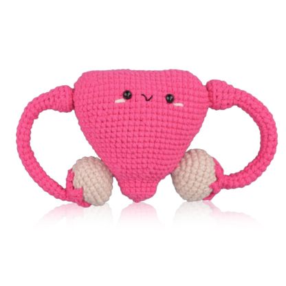 Skillssist Small Crochet Anatomical Uterus Organ Plush Toy