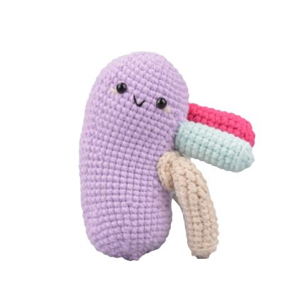 Crochet Anatomical Kidney Organ Plush