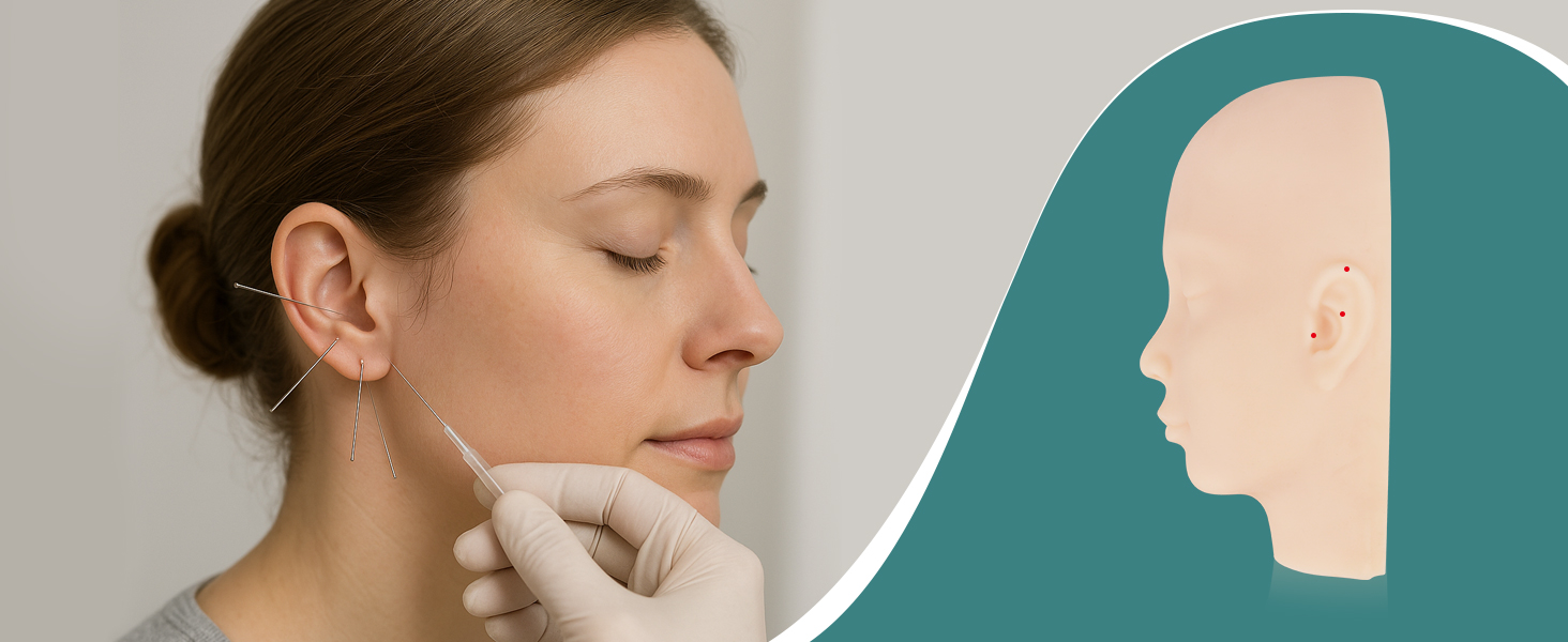 Facial Injection Head Model with Ear