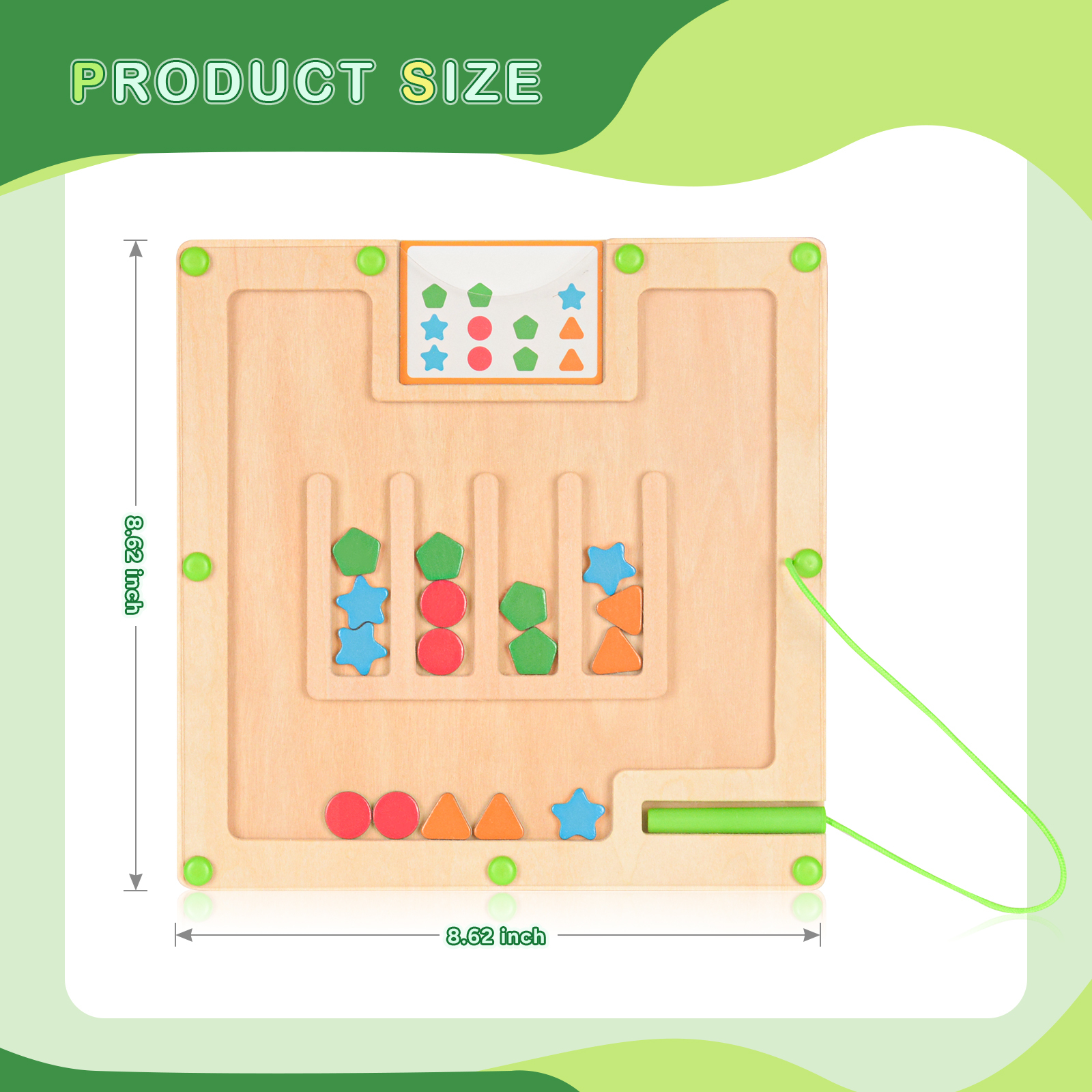 Montessori Magnetic Shape & Color Matching Board Game