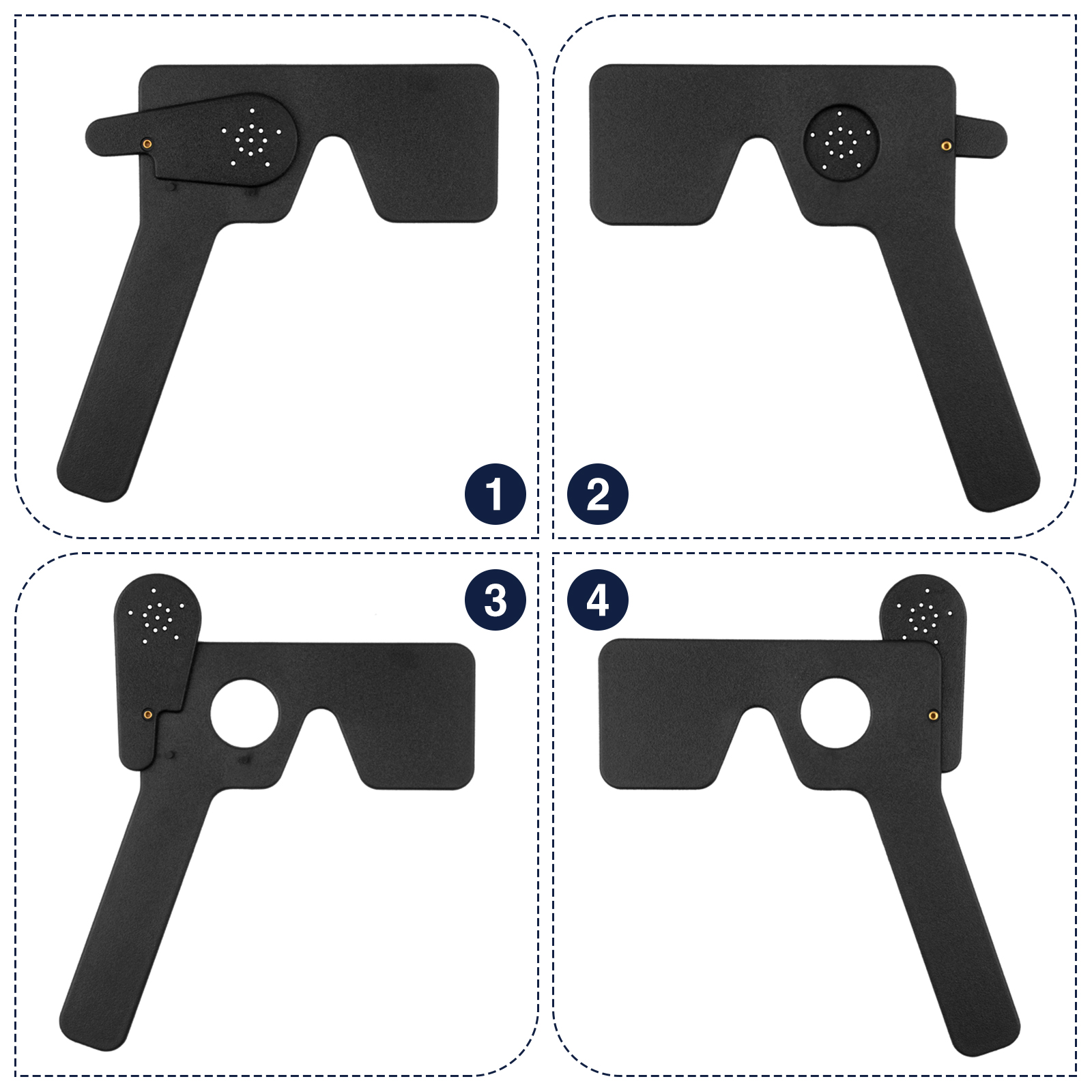 2 Pcs Ophthalmic Eye Occluder with 14 Holes for Ophthalmologists, Orthoptists and Orthoptists Eye Exam Tools