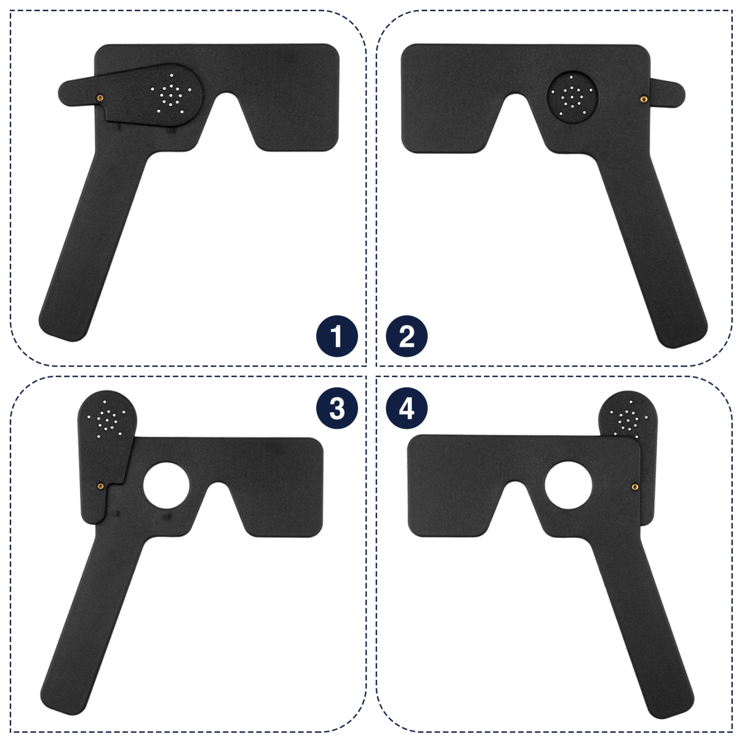 2 Pcs Ophthalmic Eye Occluder with 14 Holes for Ophthalmologists, Orthoptists and Orthoptists Eye Exam Tools