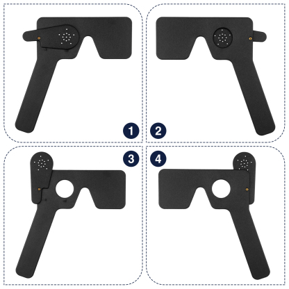 2 Pcs Ophthalmic Eye Occluder with 14 Holes for Ophthalmologists, Orthoptists and Orthoptists Eye Exam Tools