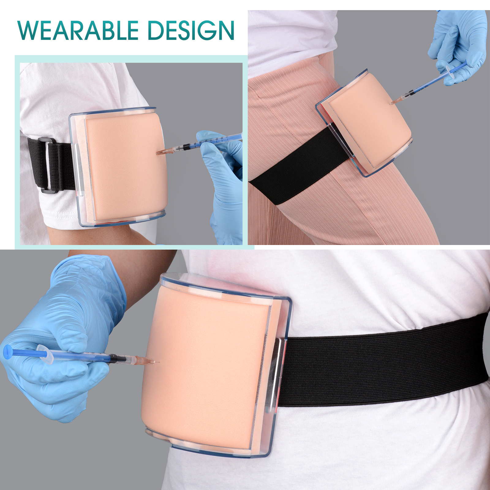 IM,SQ Injection Practice Pad Model with Skin, Subcutaneous Tissue and Muscle Layer