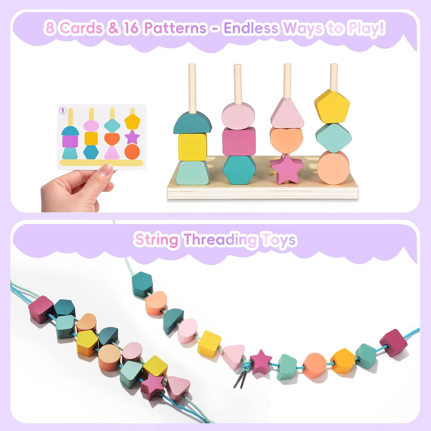 Montessori Beads Sequencing Wooden Toy