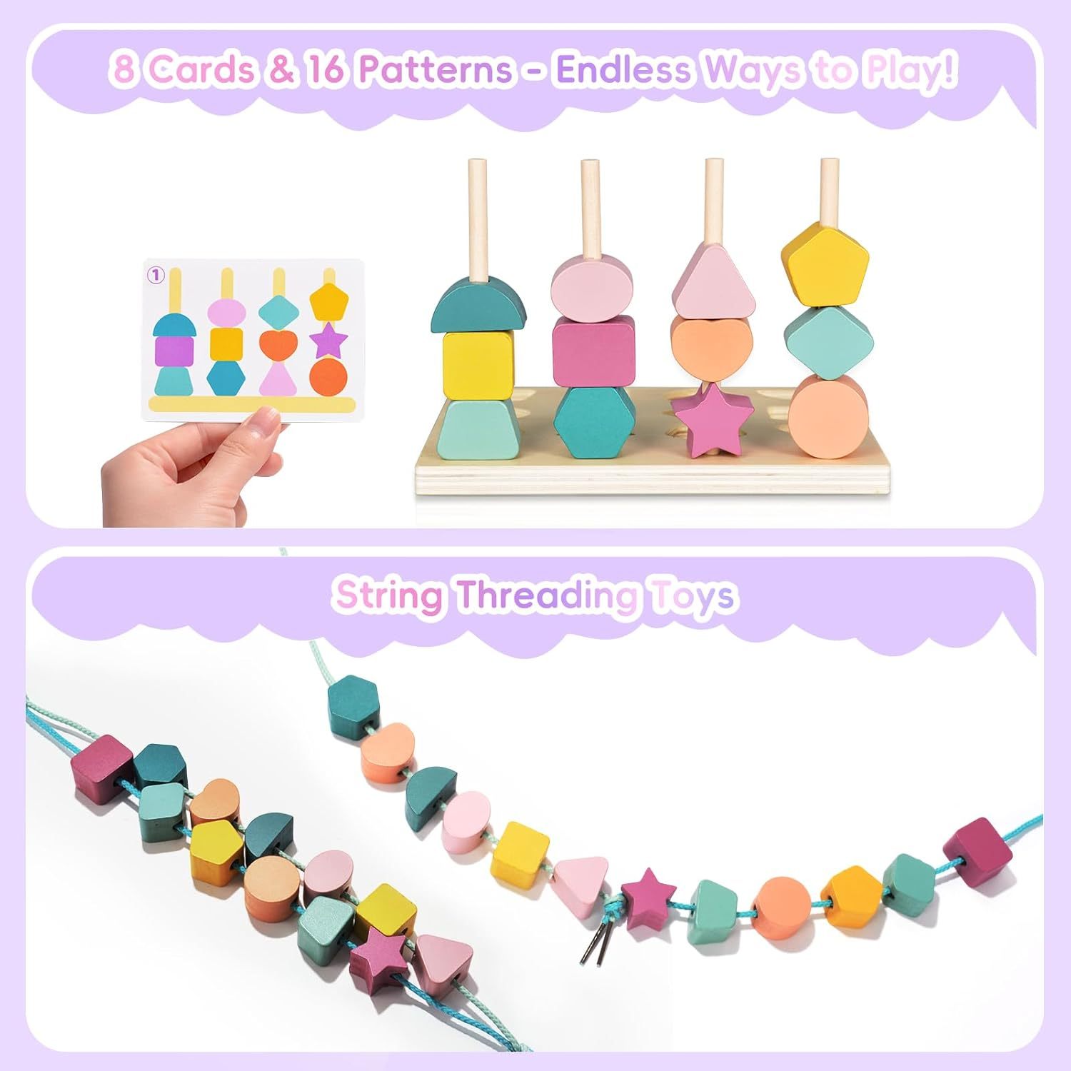 Montessori Beads Sequencing Wooden Toy