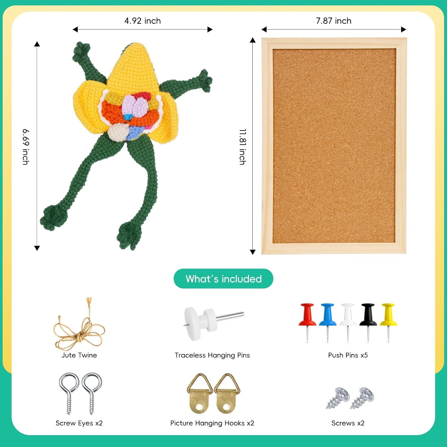 Crochet Frog Anatomy Model Dimensions and Parts List