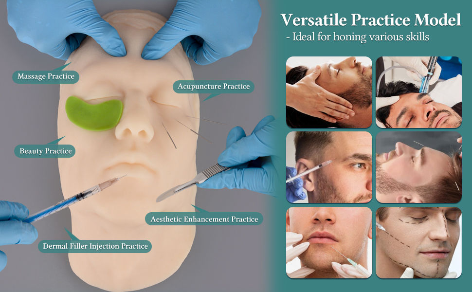 Male Facial Model for Aesthetic Face Injection Training