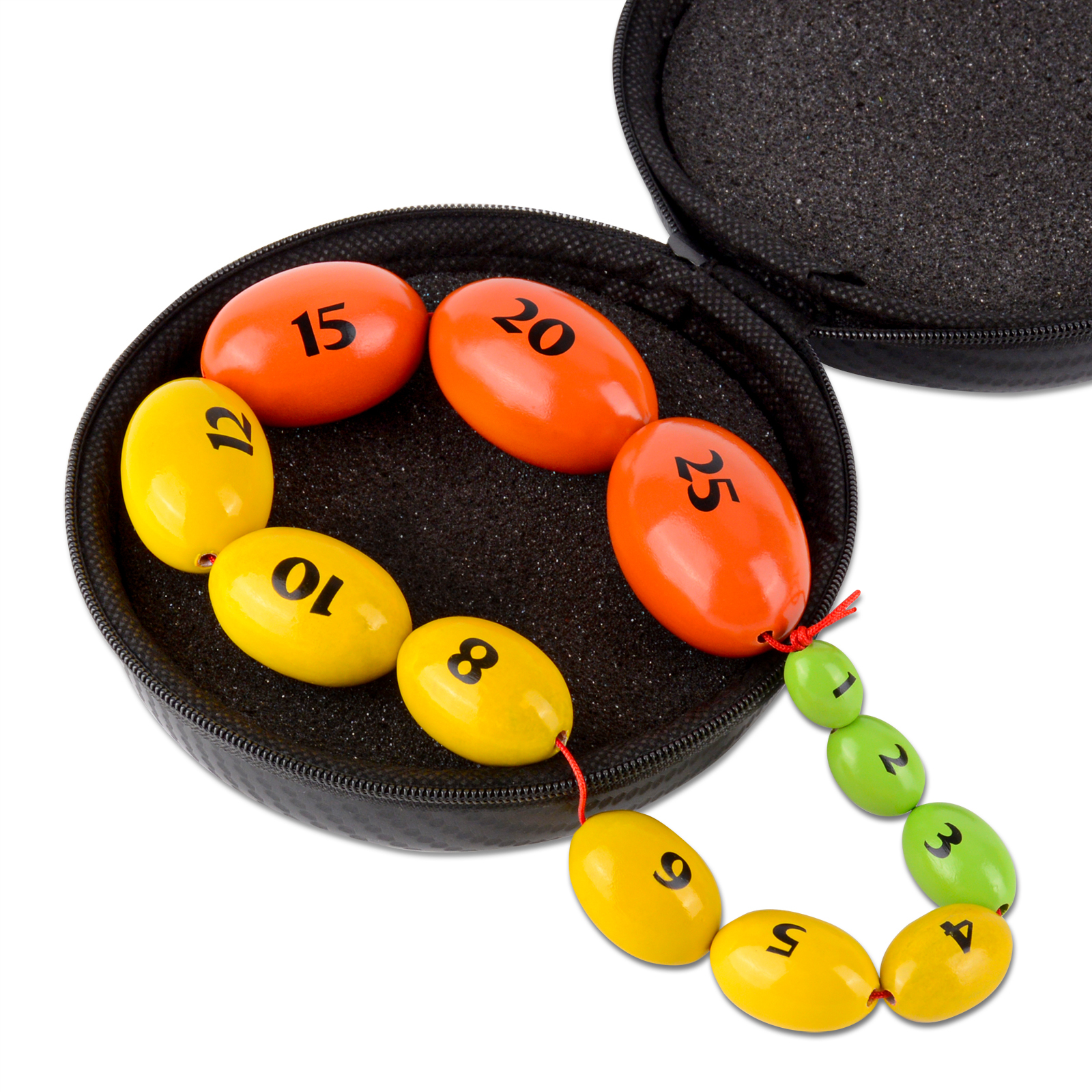 Wooden Prader Orchidometer Beads (Yellow&Green Version)