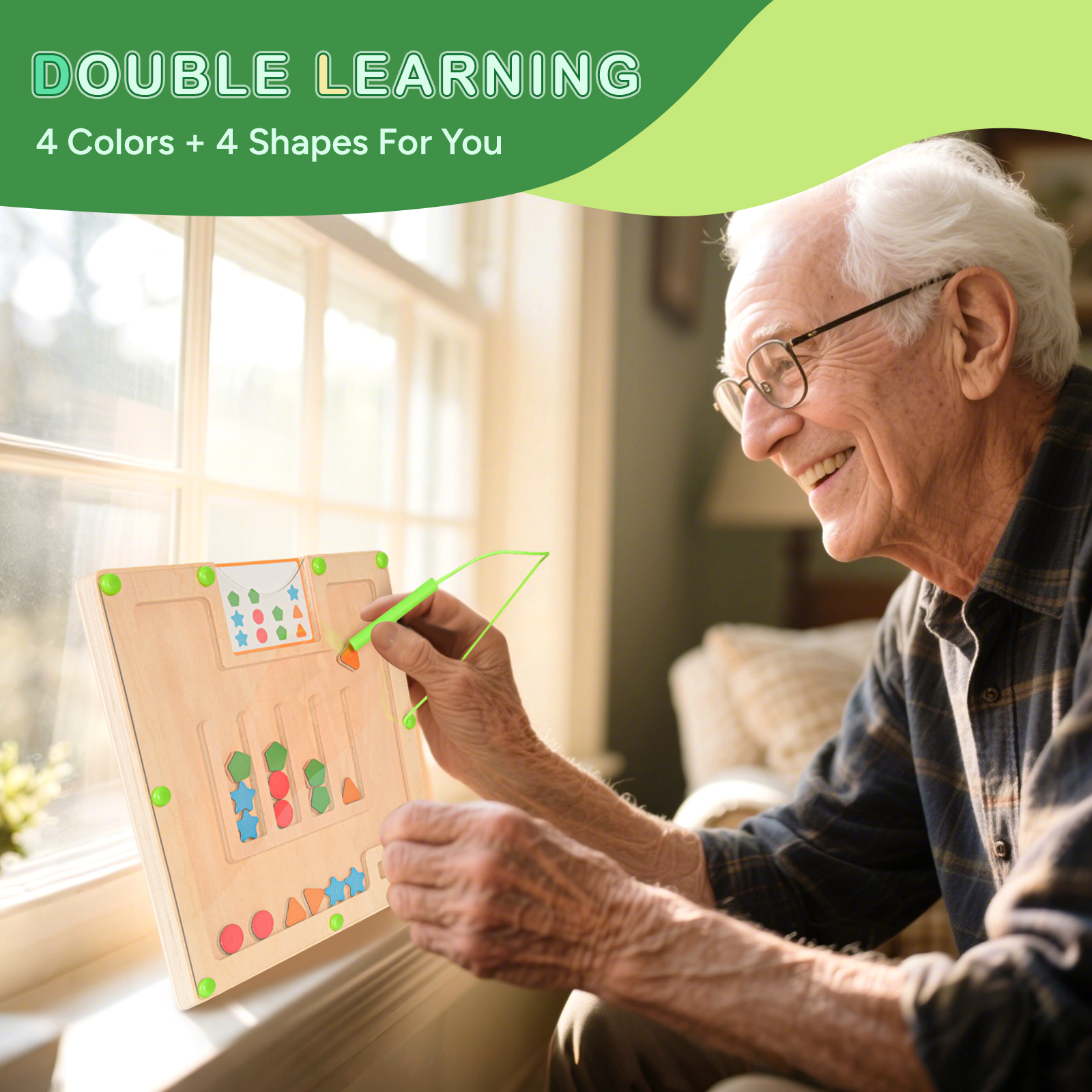 Montessori Magnetic Shape & Color Matching Board Game