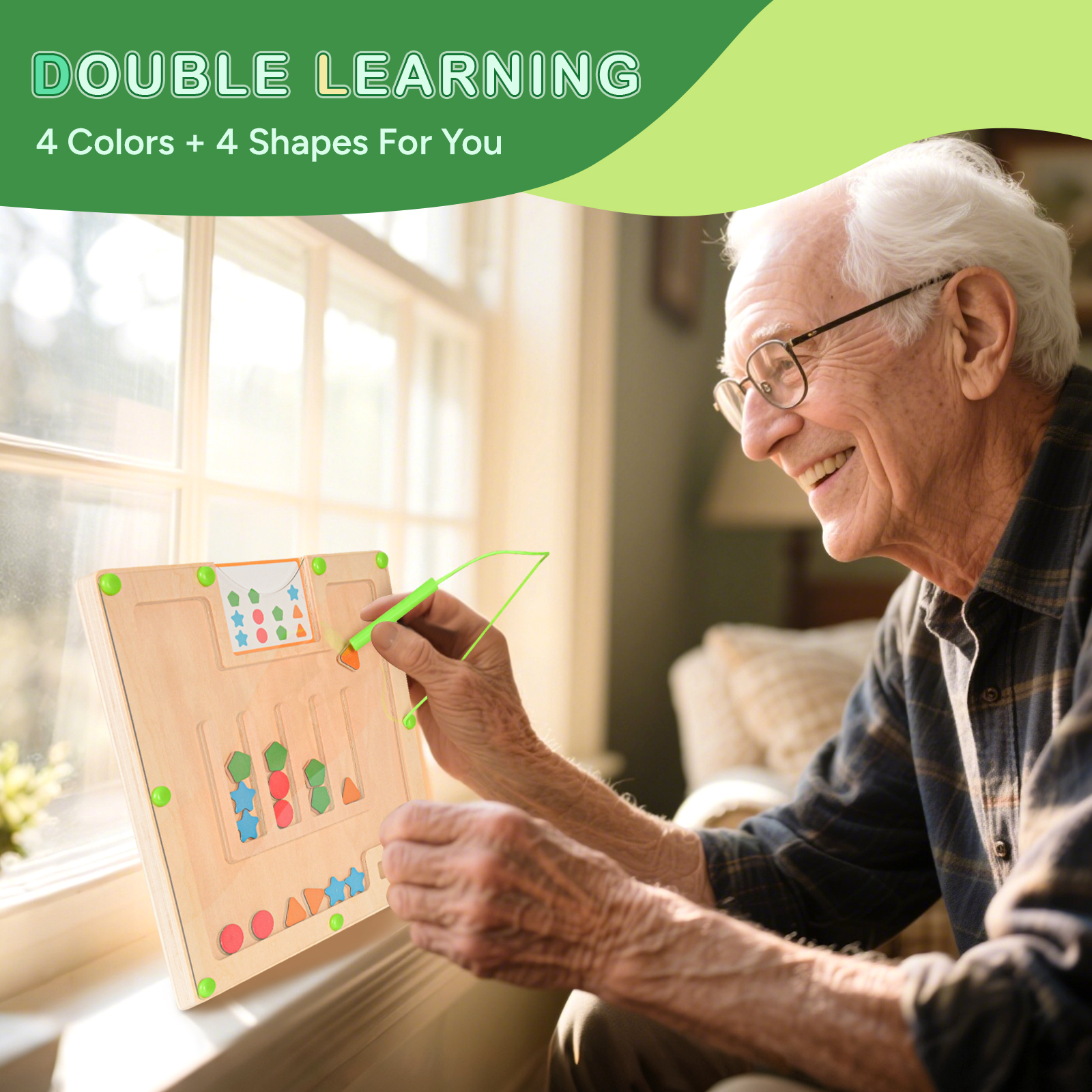 Montessori Magnetic Shape & Color Matching Board Game