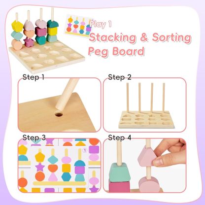 Montessori Beads Sequencing Wooden Toy