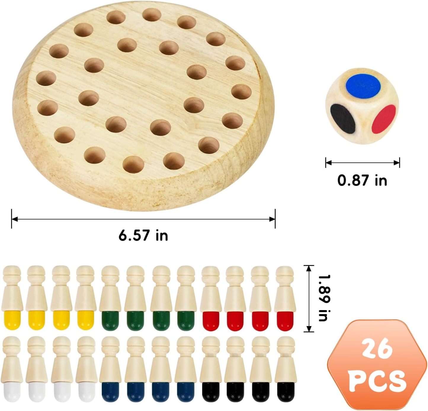 Wooden Color Memory Chess