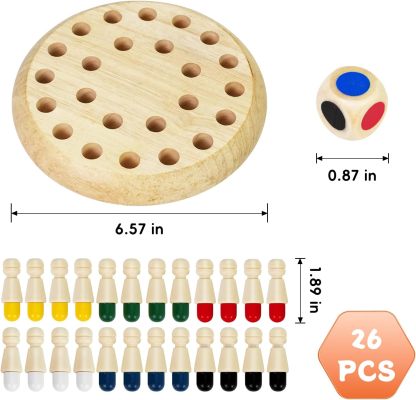 Wooden Color Memory Chess