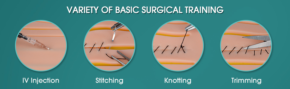 IV Injection And Suturing Skills Training On One Pad