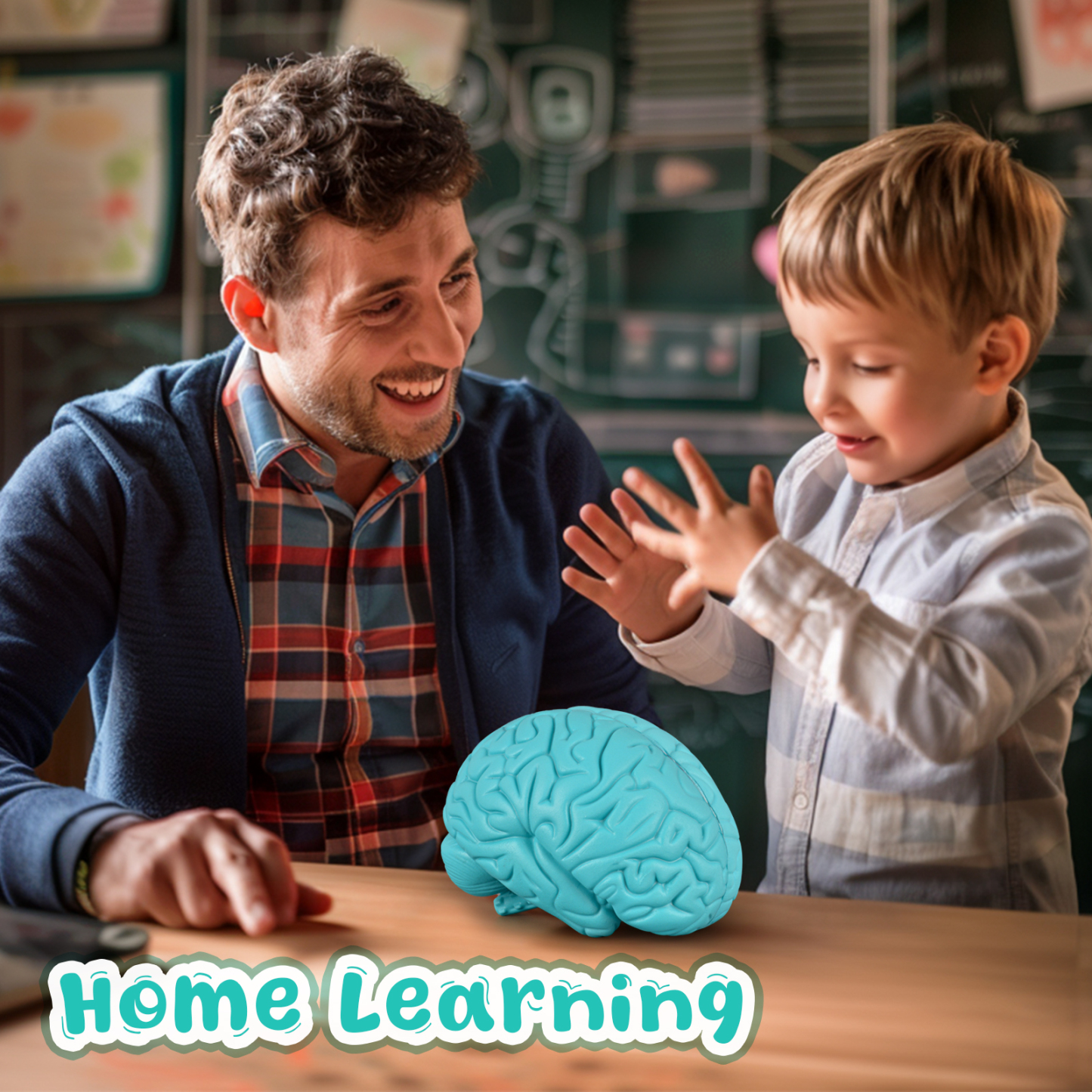 Cross-Section Brain Model, Human Brain Anatomy Model for Kids, 2 Pieces Foam Brain