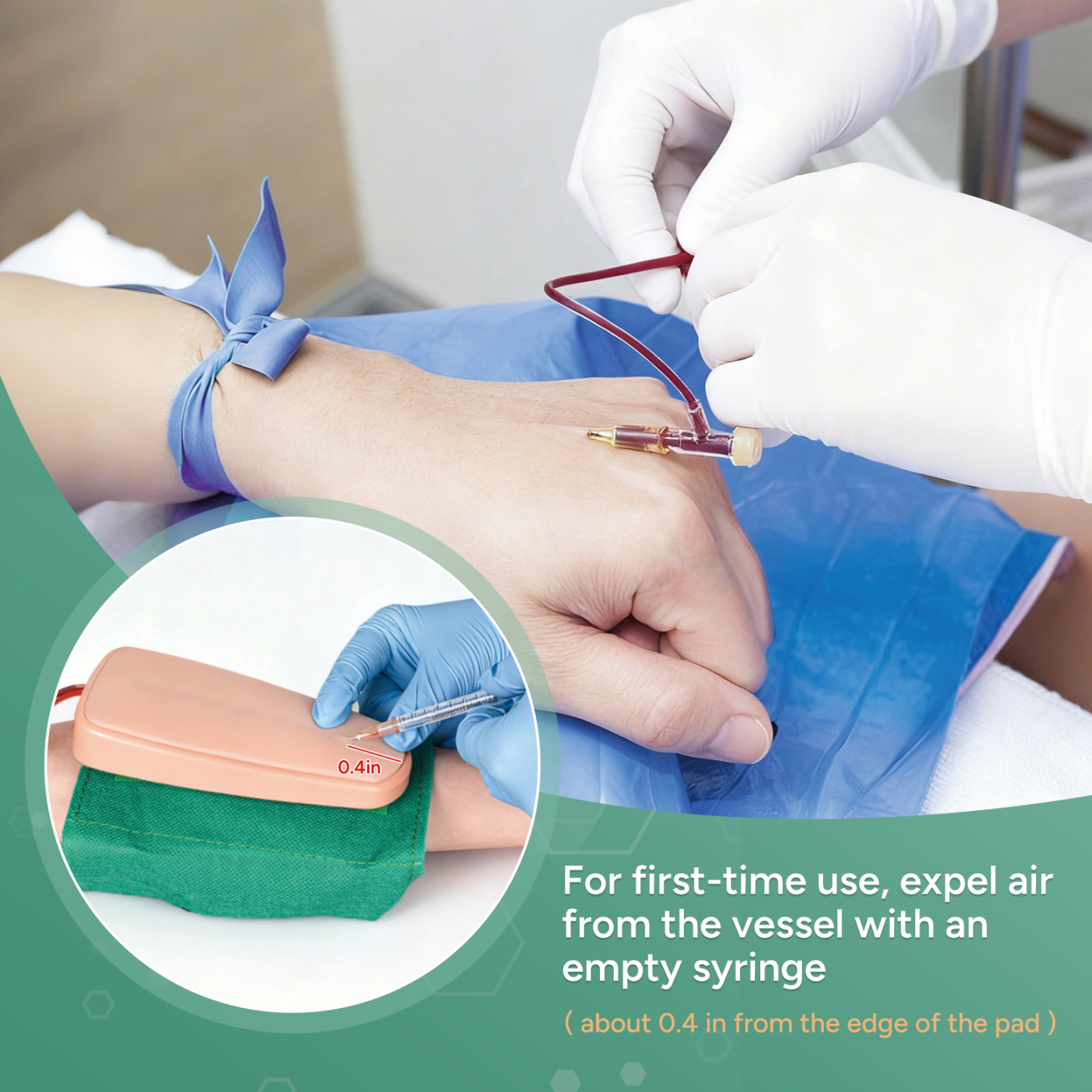 Medical Student Practicing IV Injection Skills