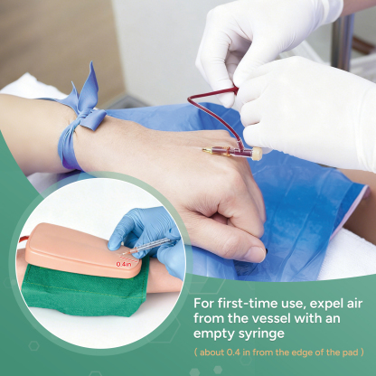 Medical Student Practicing IV Injection Skills