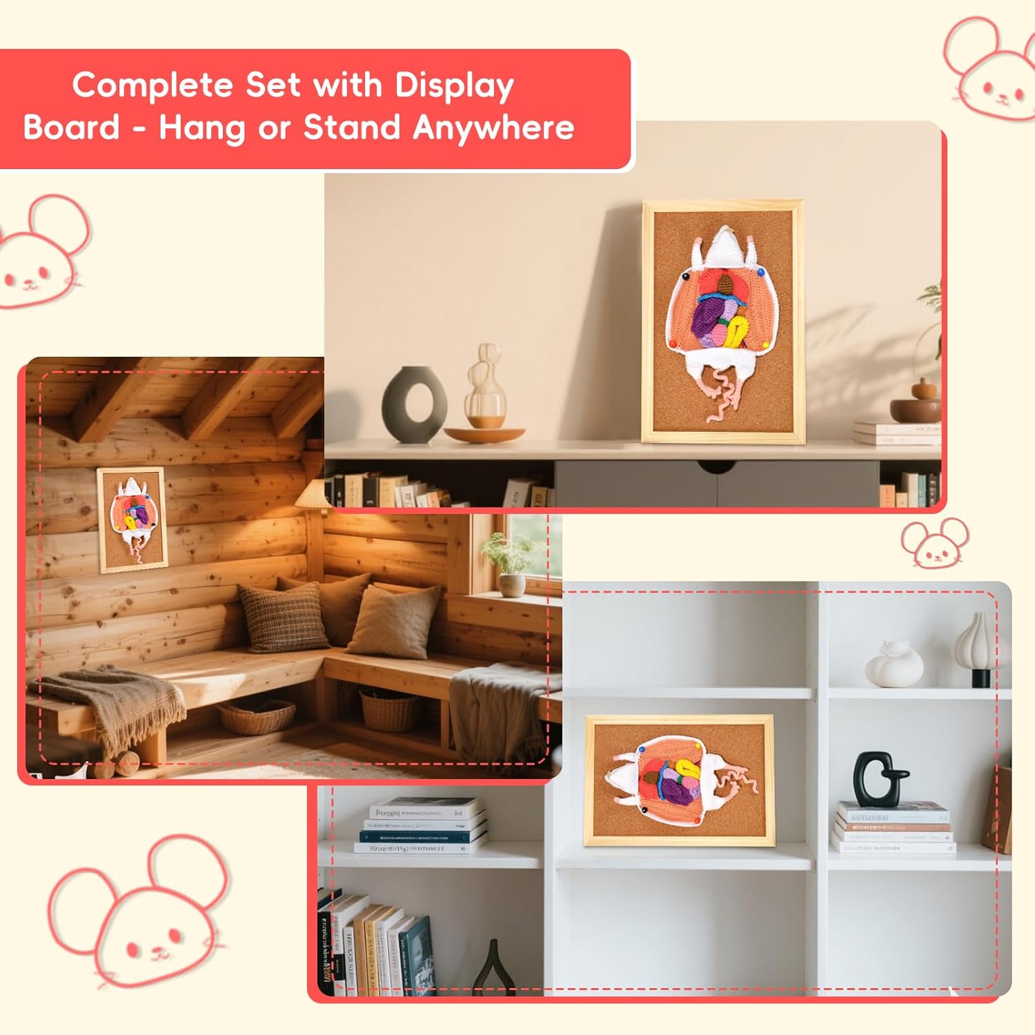 Kid-Safe Hand-Crocheted Rat For Anatomy And Science Education