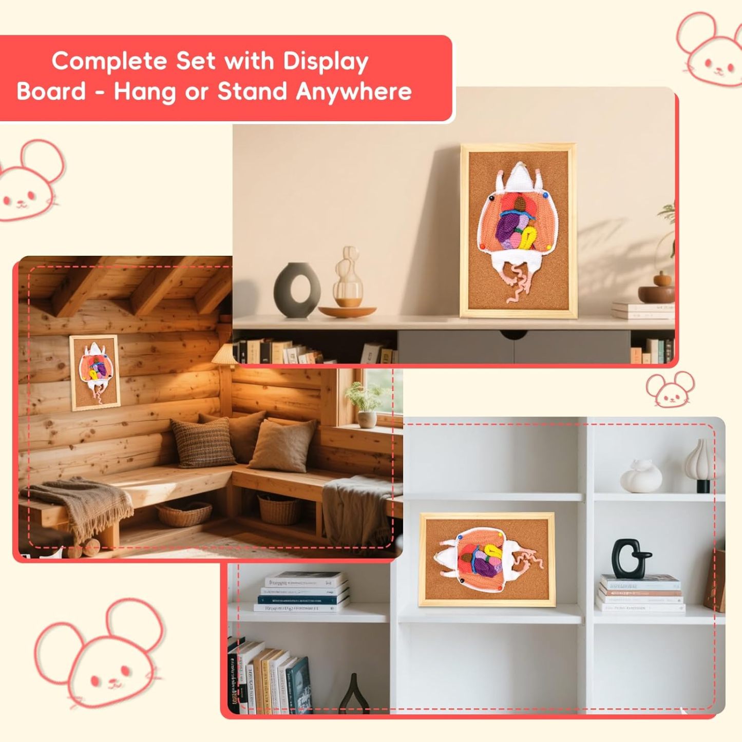 Kid-Safe Hand-Crocheted Rat For Anatomy And Science Education