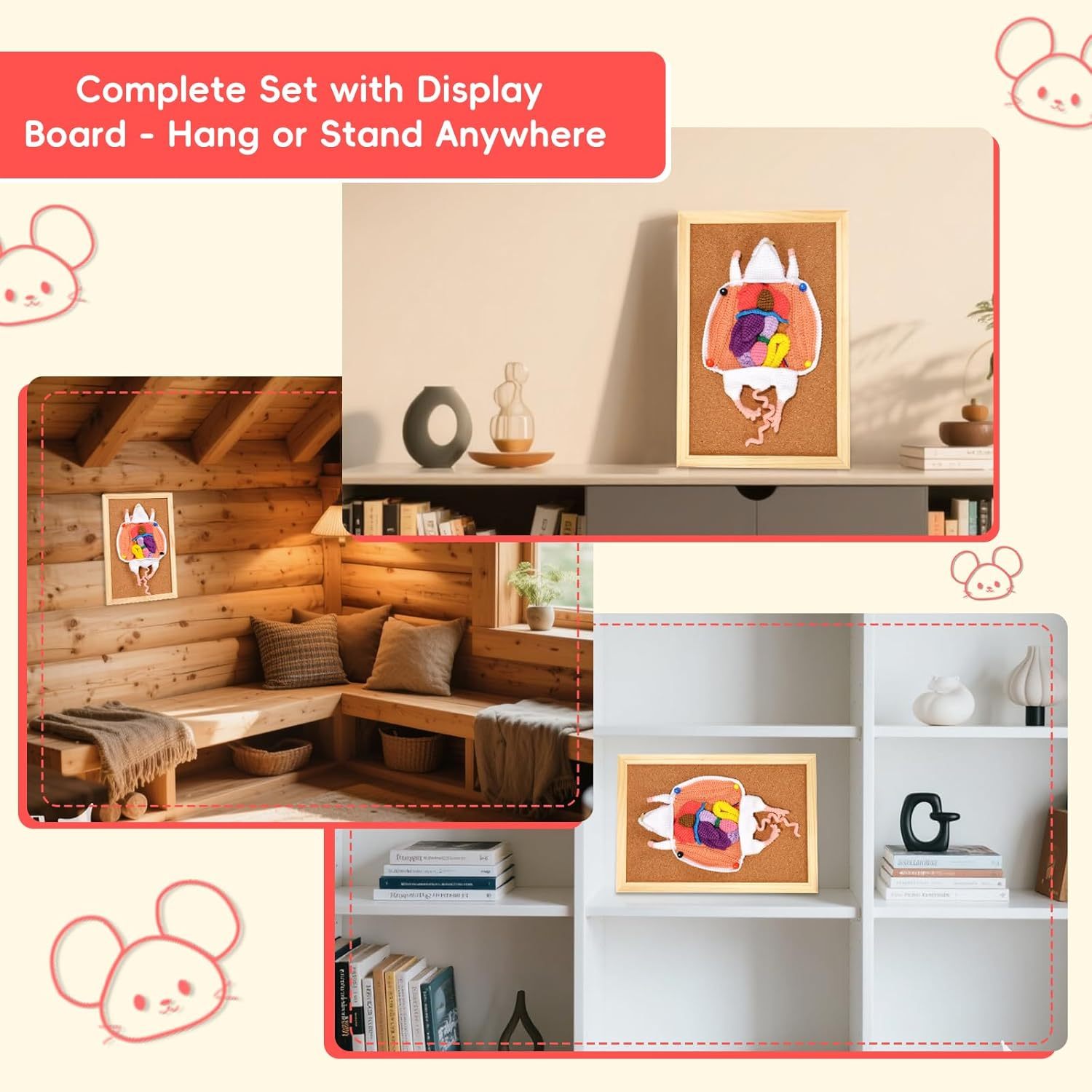 Kid-Safe Hand-Crocheted Rat For Anatomy And Science Education