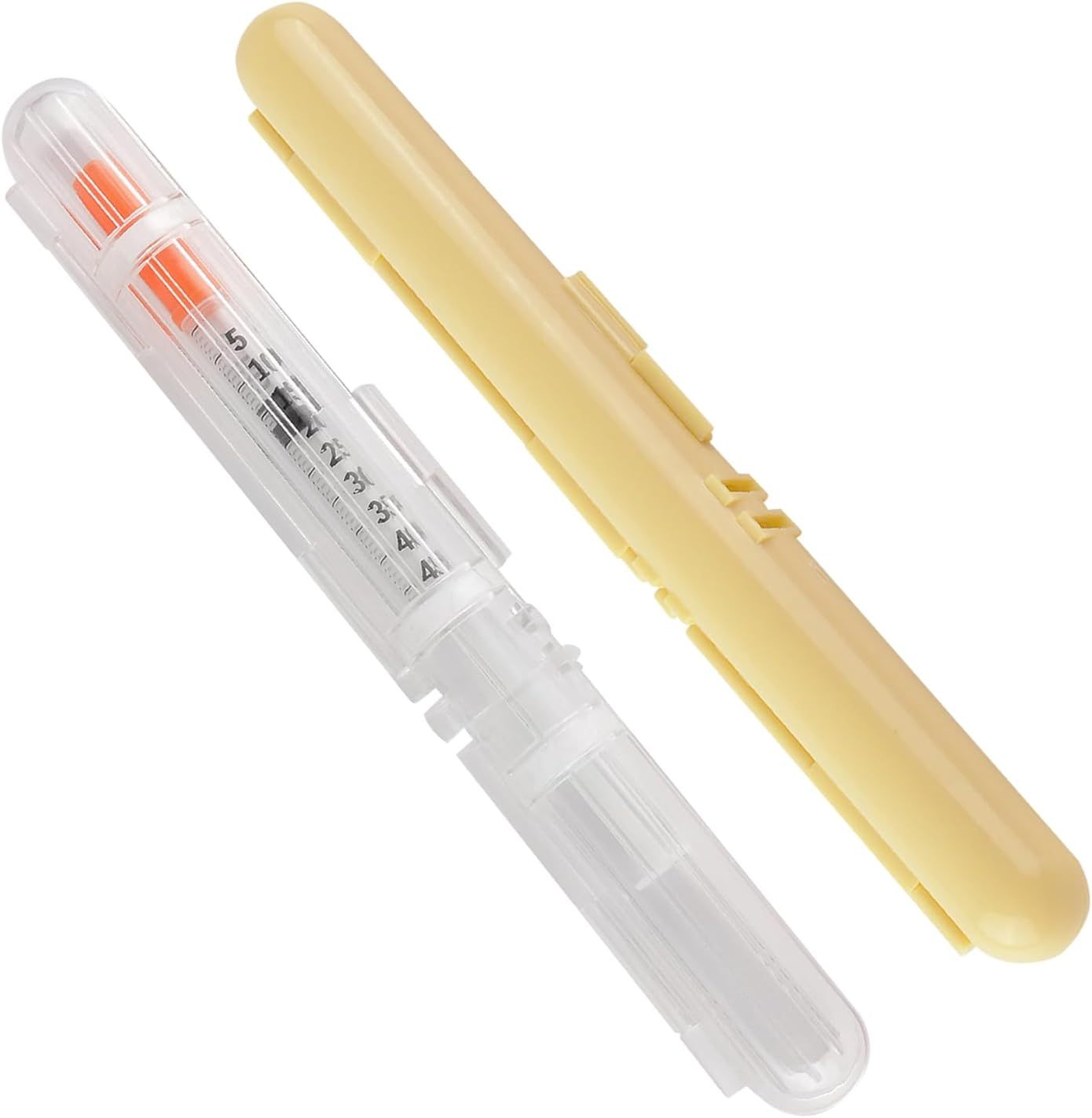 SK028 Portable Travel Insulin Syringe Case White & Khaki