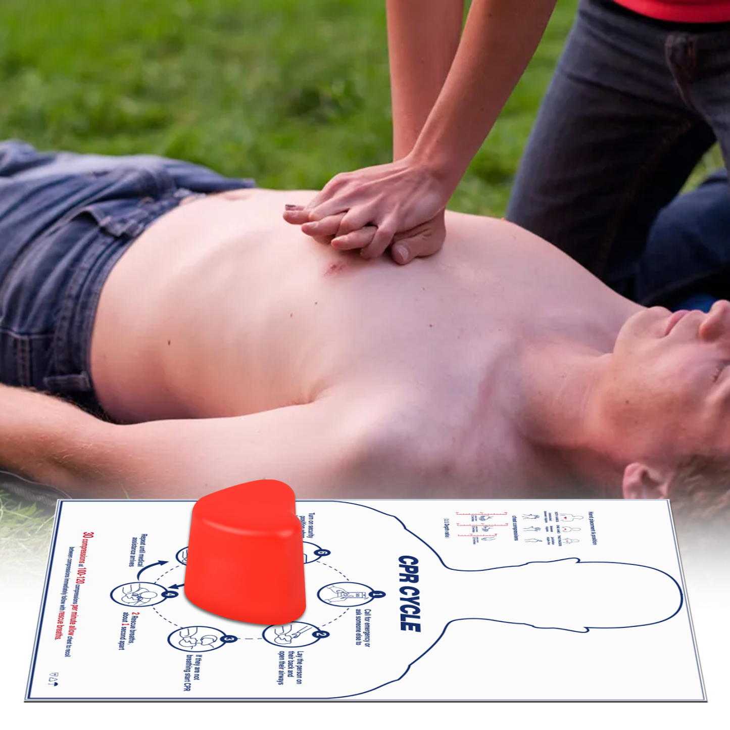 CPR Saver Training Kit, Hands Only CPR Trainer
