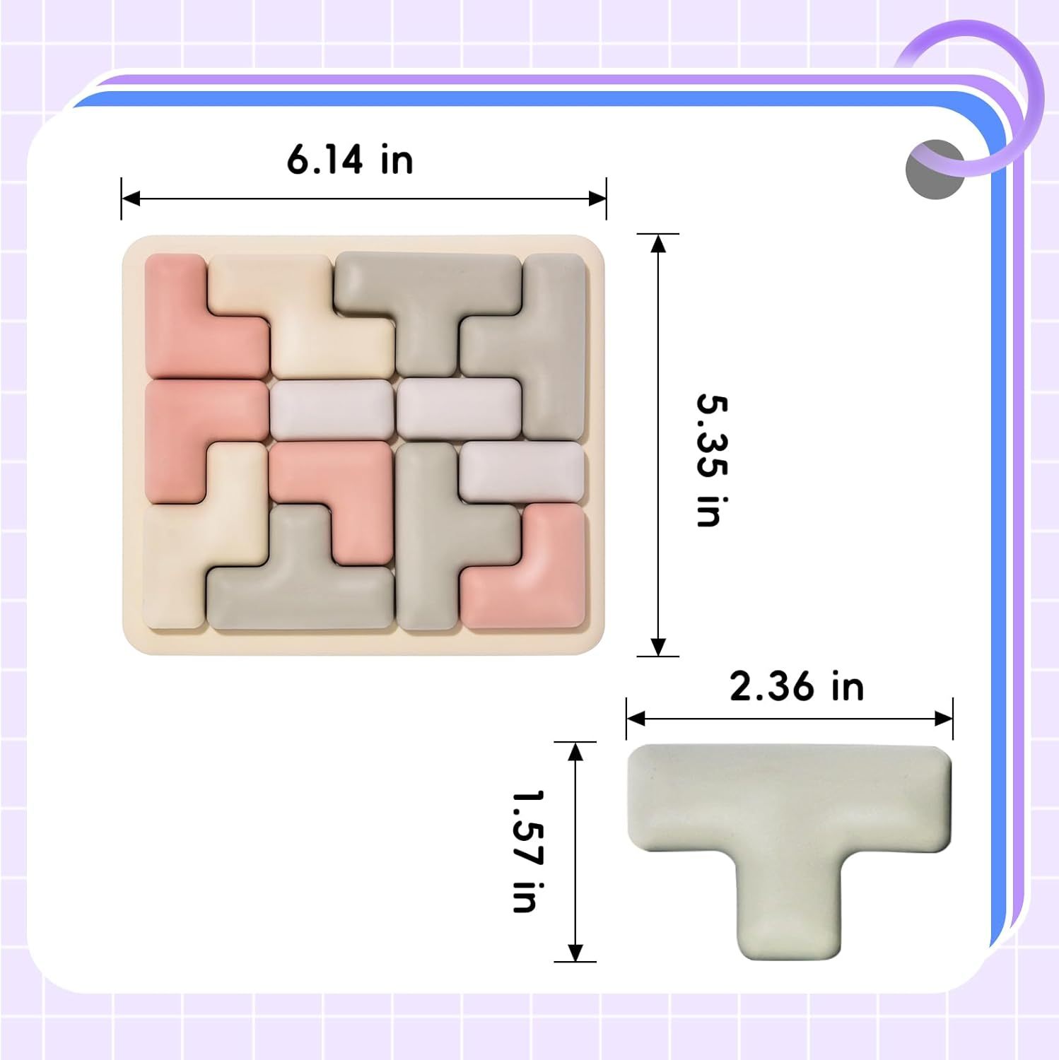 Silicone Tetris Puzzle for Seniors & Dementia