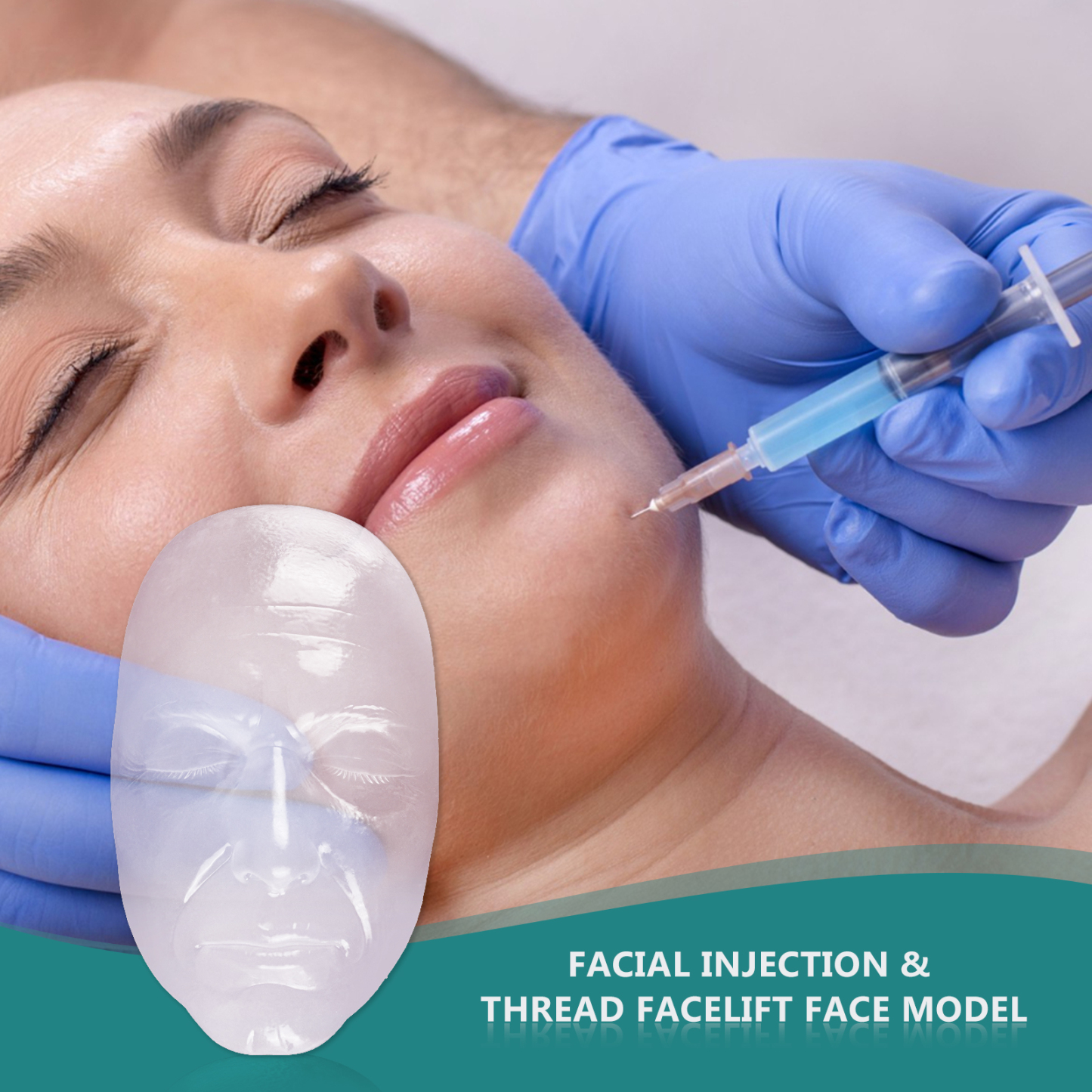 Transparent Injection Practice Face Model