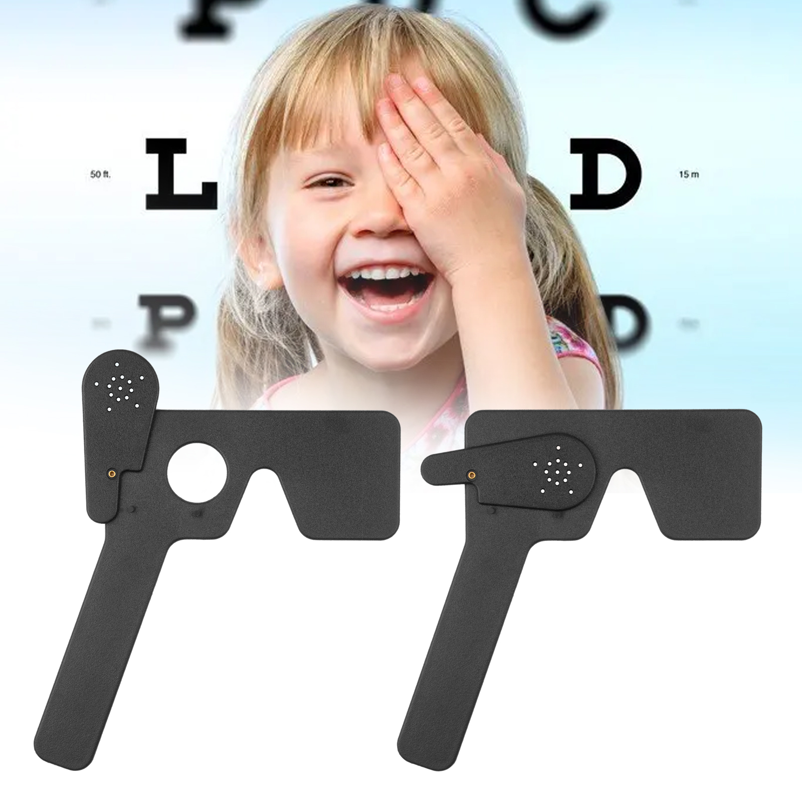 2 Pcs Ophthalmic Eye Occluder with 14 Holes for Ophthalmologists, Orthoptists and Orthoptists Eye Exam Tools