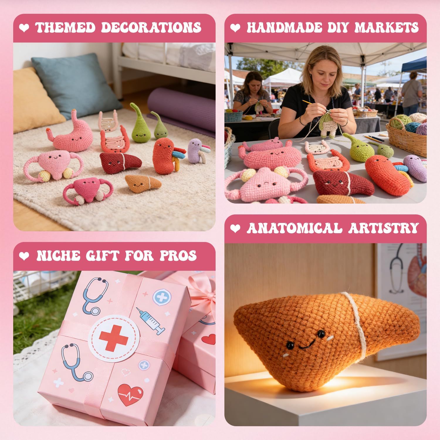 Multi Use Crochet Uterus Model For Education Gift