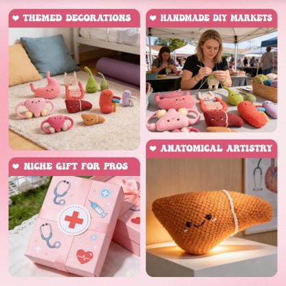 Multi Use Crochet Uterus Model For Education Gift