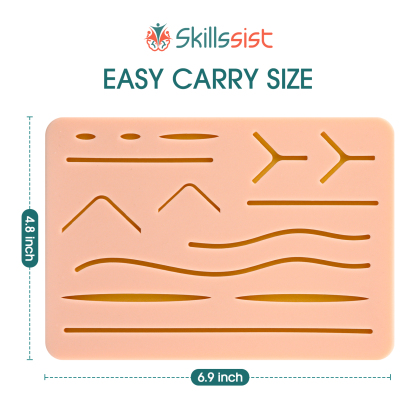 Suture Pad with Sturdy 3 Layers and 14 Pre-Cut Wounds