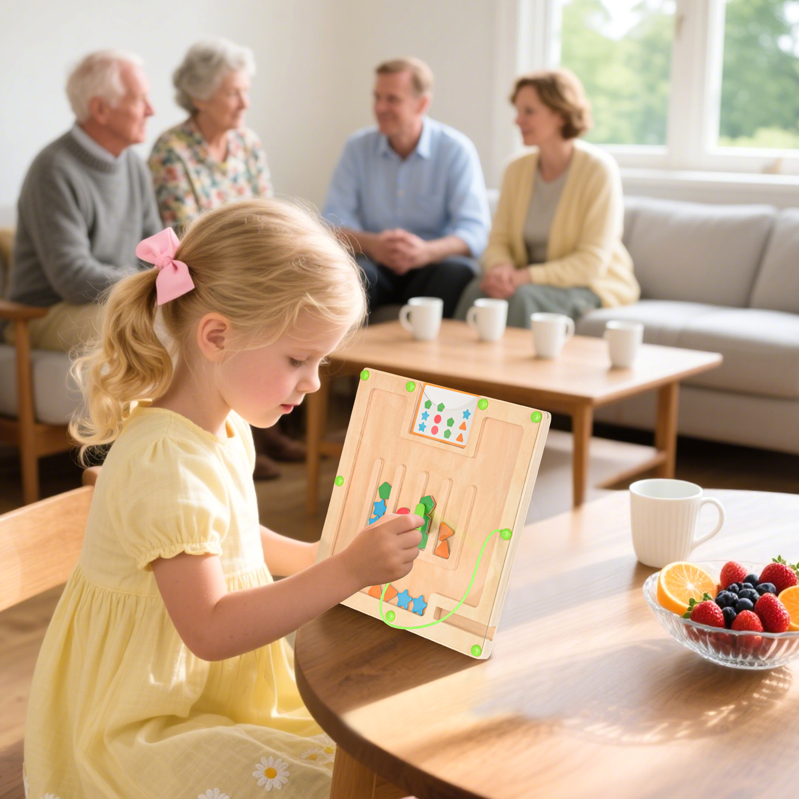 Montessori Magnetic Shape & Color Matching Board Game