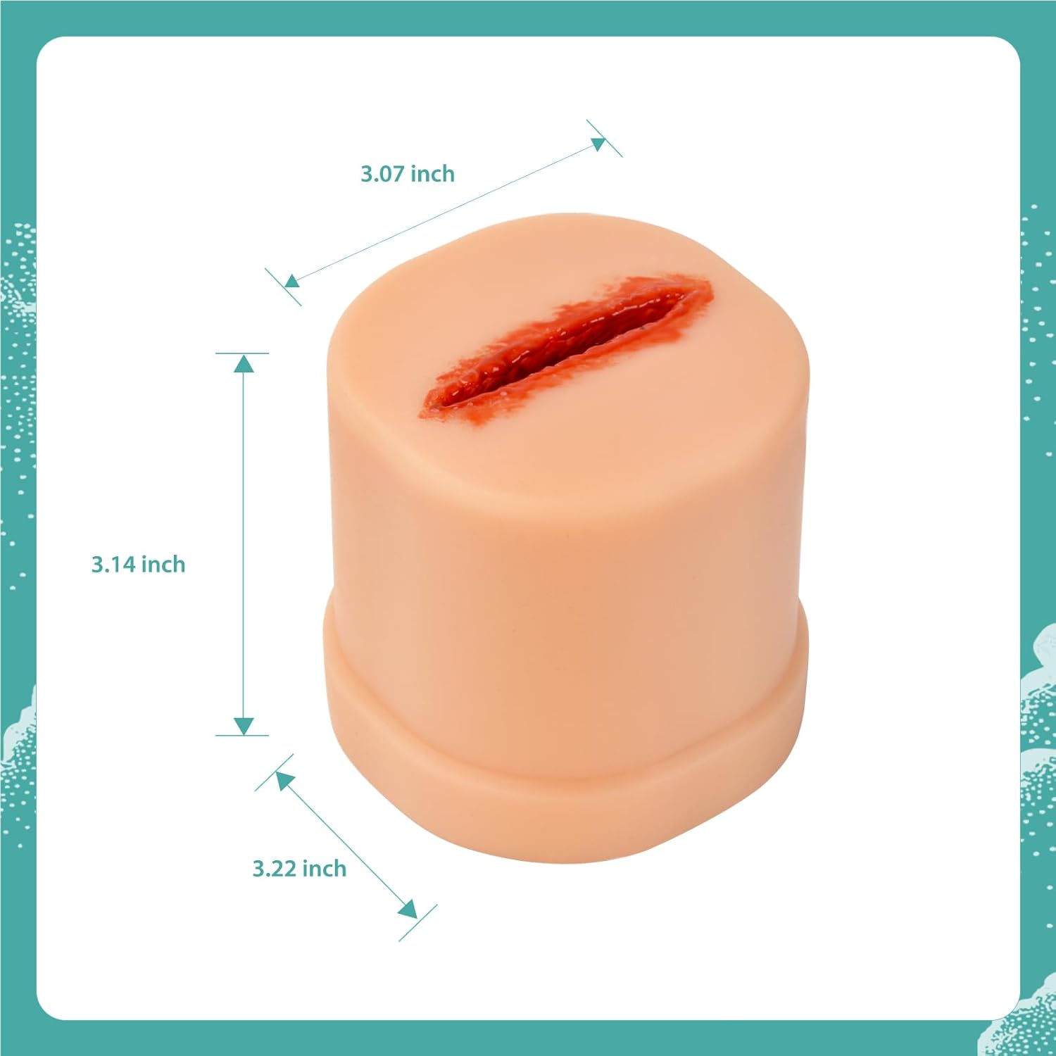 The Size Info of Laceration Wound Packing Trainer