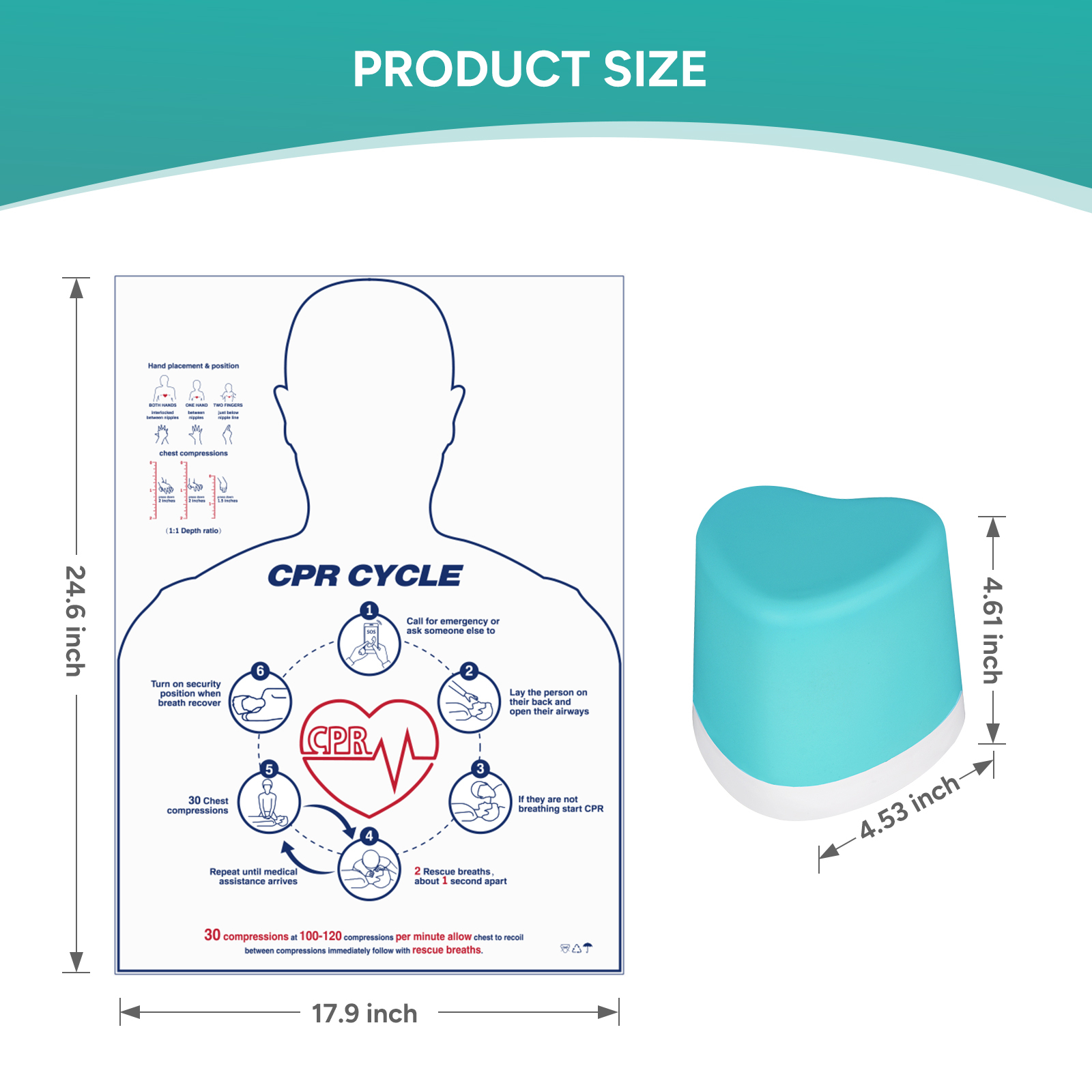 The Size Info of Hand-Only CPR Training Tool