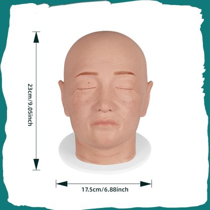 Professional Cosmetic Injection Training Head Model Size Info