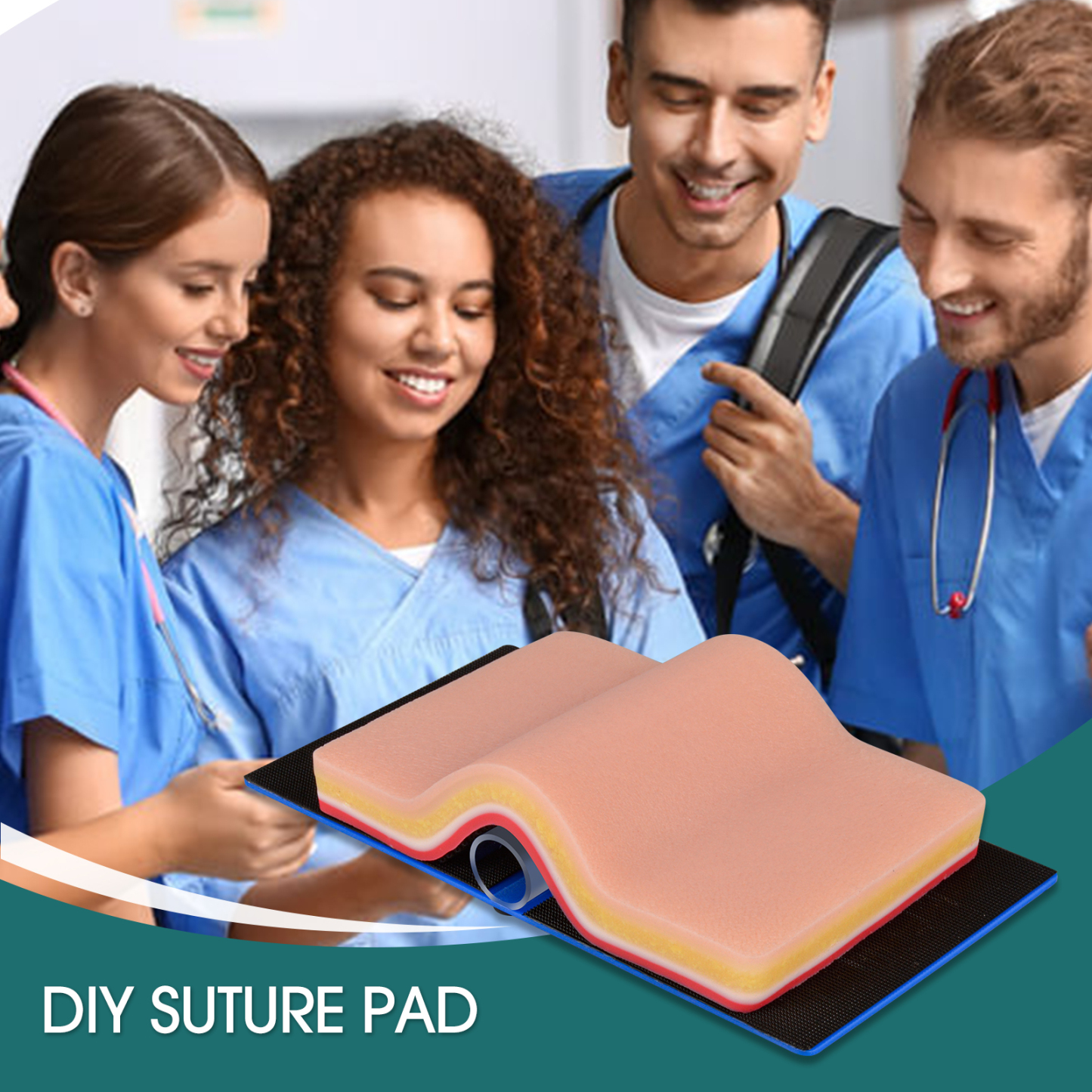 DIY Suture Pad with Sturdy 5 Layers and Tensioned Arch System