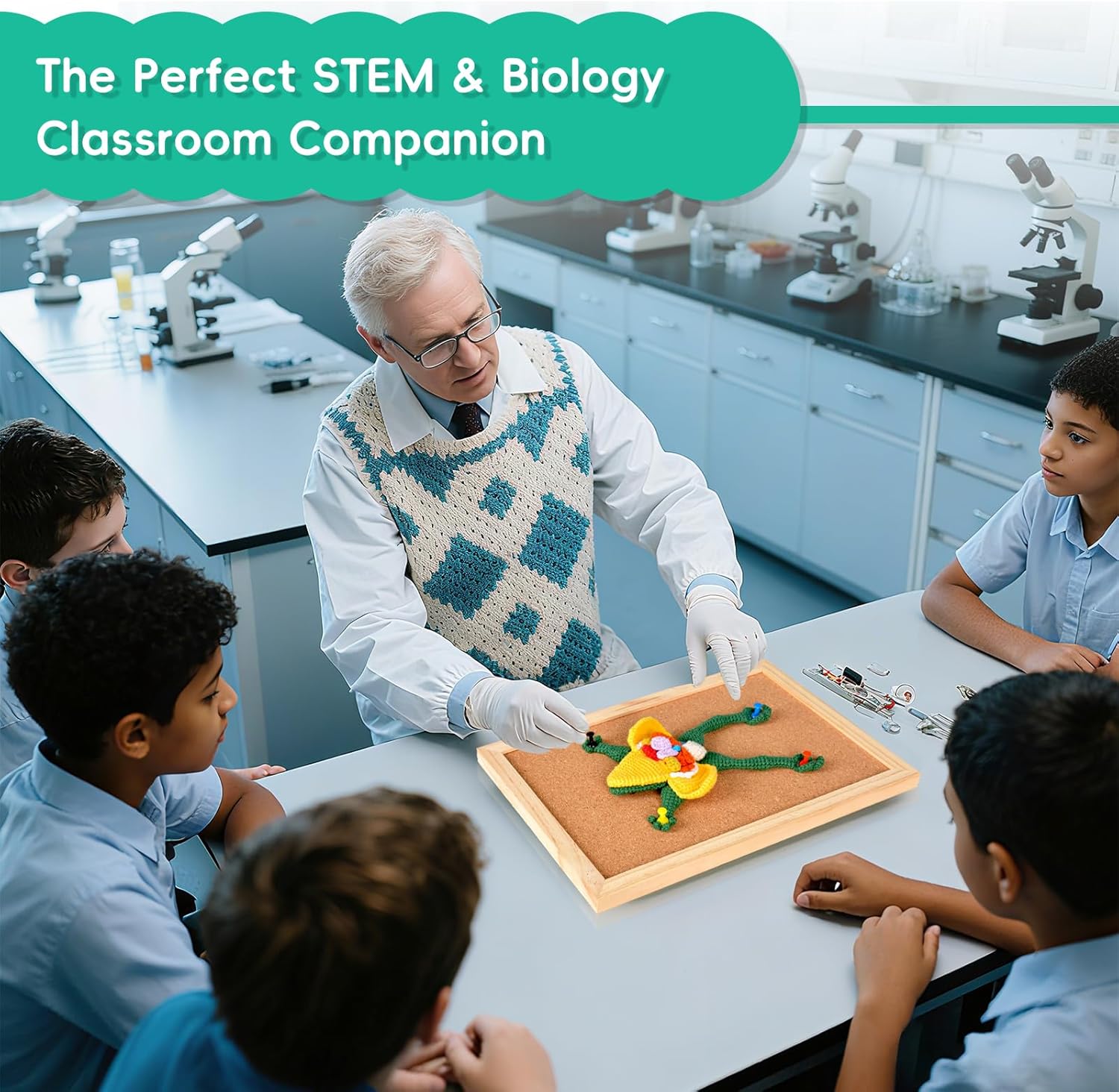 Crochet Dissection Frog Model for Science Education