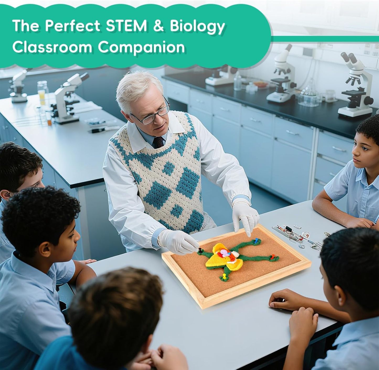 Crochet Dissection Frog Model for Science Education