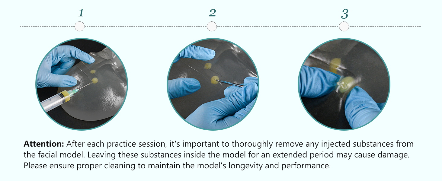 Transparent Injection Training Mannequin Acne Treatment Simulation