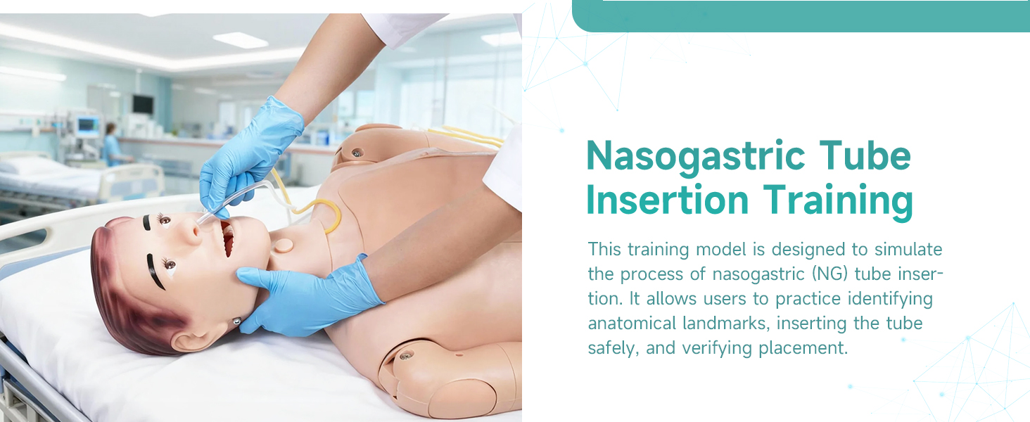 Medical Instructor Demonstrating Nasogastric Tube Insertion Training