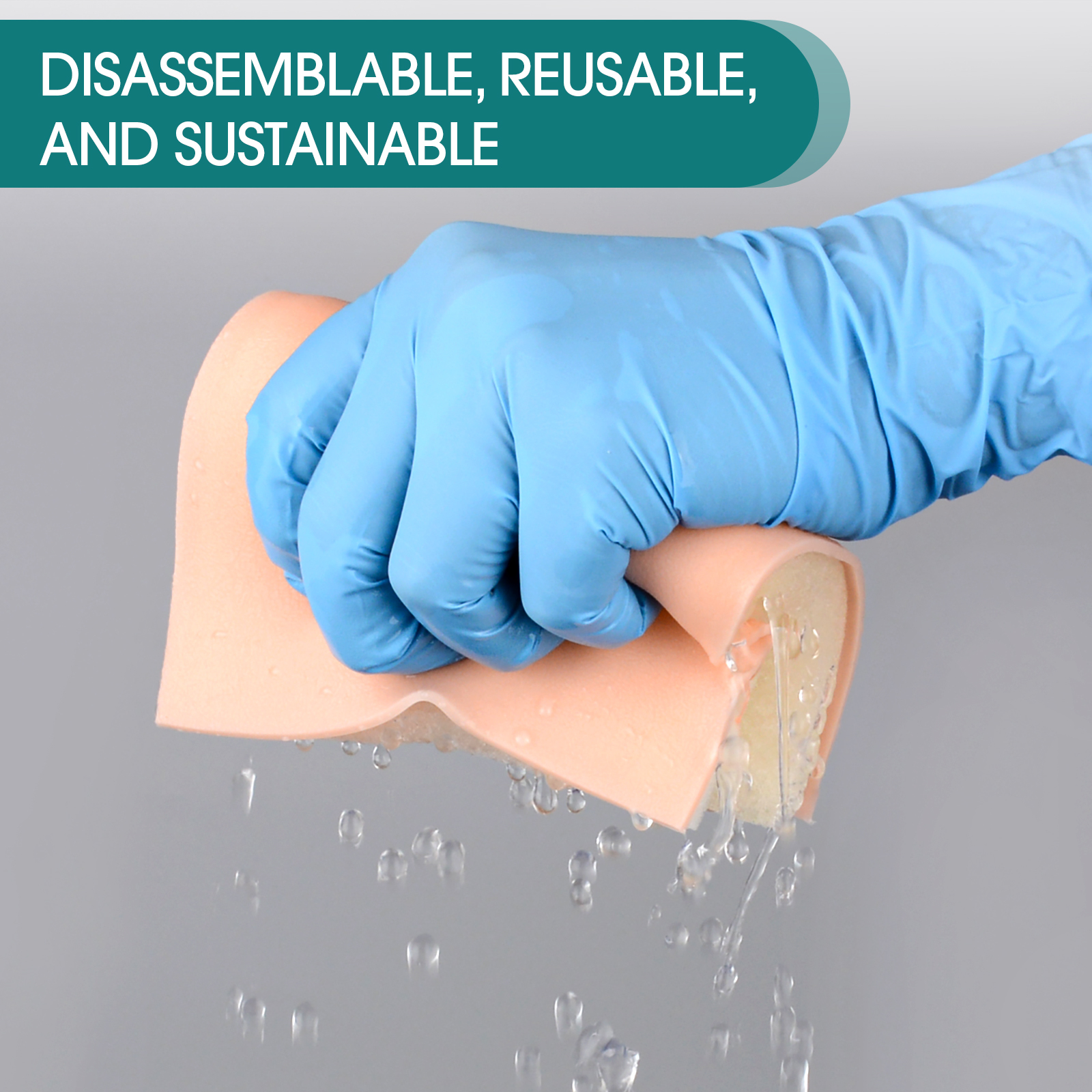 IM,SQ Injection Practice Pad Model with Skin, Subcutaneous Tissue and Muscle Layer