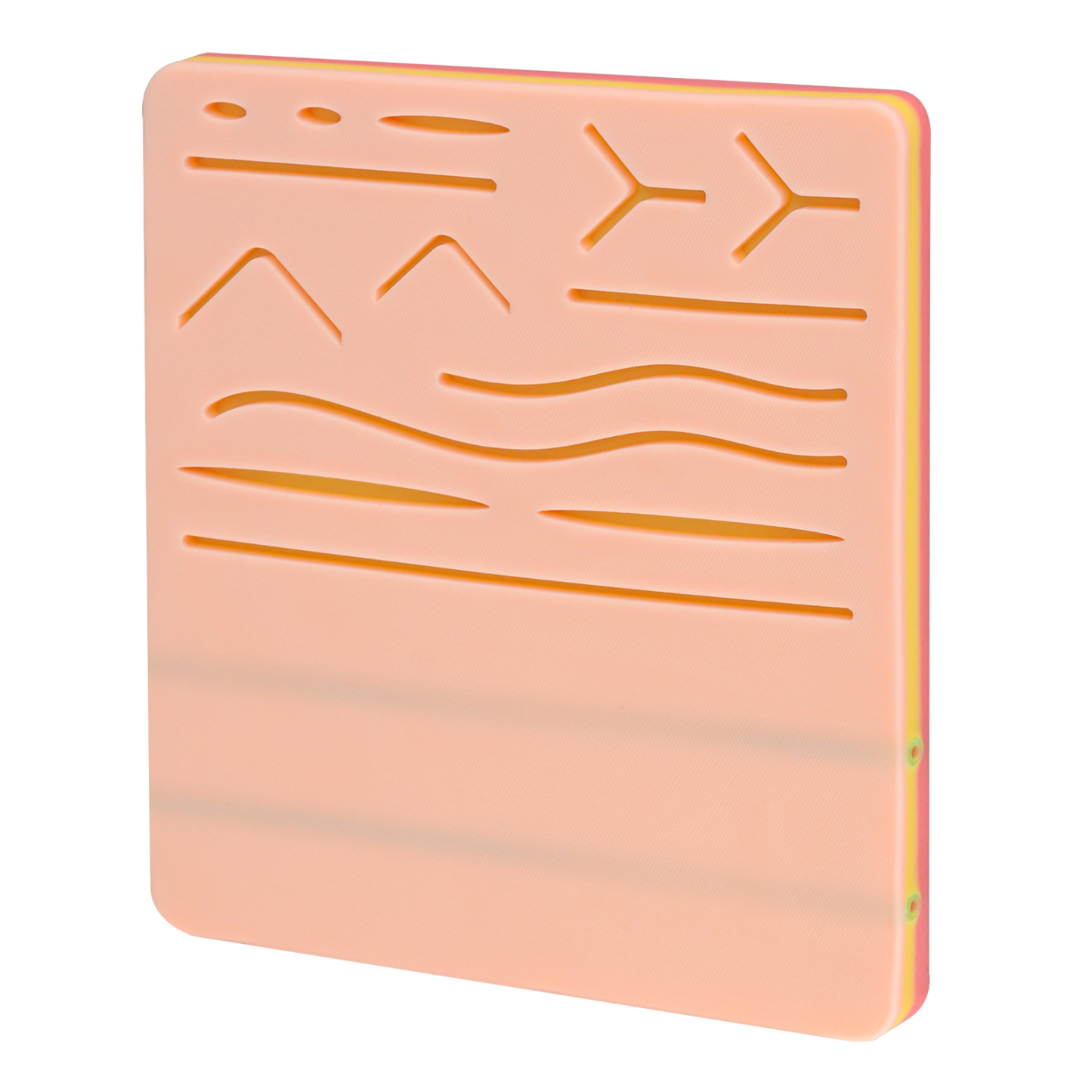 Suture Practice Pad & Injection IV Training Pad with 14 Pre-Cut Wounds and 2 Veins